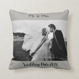 Almofada Casamento Preto e Branco
