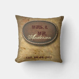 Almofada Casamento sofisticado de vintage no país ocidental