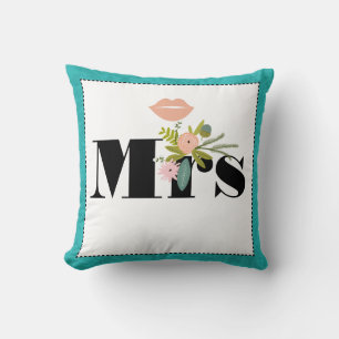 Almofada Casamento tema damasco de Chartreuse Turquoise Mod