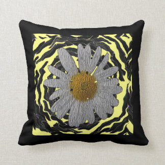 Almofada "Casas modernas " travesseiro floral preto/amarelo