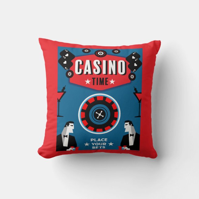 Almofada Casino Gambling Poker Roulette (Frente)