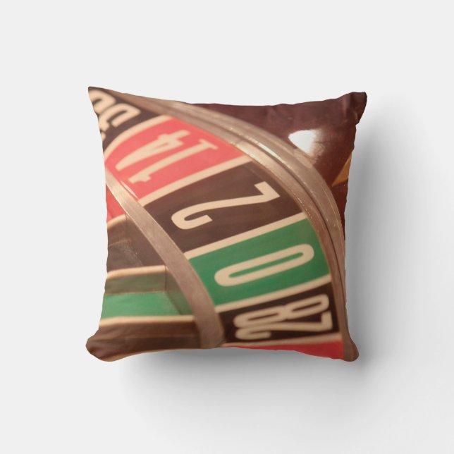 Almofada Casino Gambling Roulette Wheel Vintage Retro Styl (Frente)