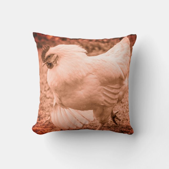 Almofada Castanho Funky Hen Hy-Line Silver Brown (Frente)