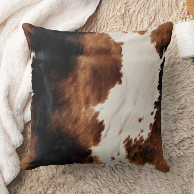 Almofada Castanho Preto-Sudoeste Cowhide (Cobertor)