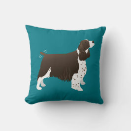 Almofada Castanho Springer Spaniel Basic Breed Personalizáv