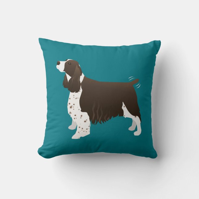 Almofada Castanho Springer Spaniel Basic Breed Personalizáv (Frente)