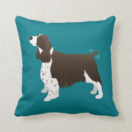 Almofada Castanho Springer Spaniel Basic Breed Personalizáv