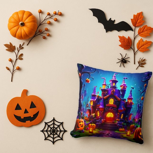 Almofada Castelo de Spookeen - Pumpkin & Ghost Design (Criador carregado)