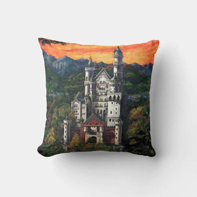 Almofada Castelo Schloss Neuschwanstein (Frente)