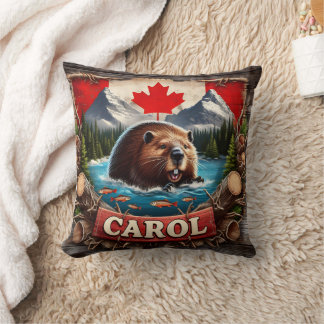 Almofada castor canadense, sinalizador, modo de montanha