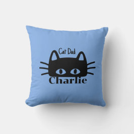 Almofada Cat Dad custom cat name