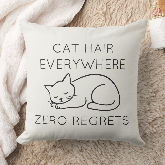 Almofada Cat hair everywhere zero regrets (Cobertor)