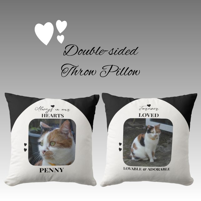 Almofada Cat Keepsasasaet 2 fotos de Memória preto (Criador carregado)