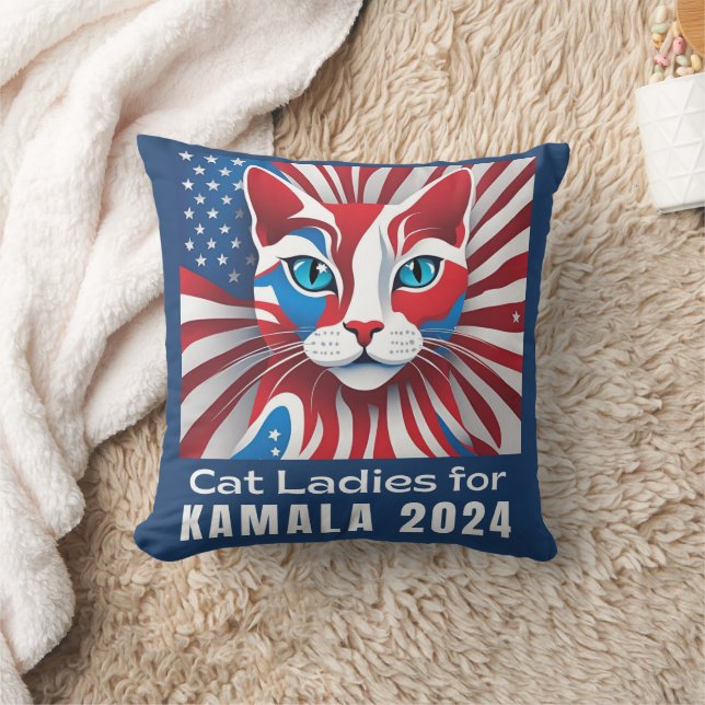 Almofada Cat Ladies para Kamala 2024 Democrata (Cobertor)