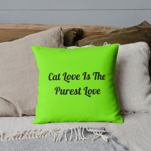 Almofada Cat Love Purrest Personaliza Um Limão De Citação E