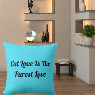 Almofada Cat Love Purrest Personalizado Bonito Engraçado Co