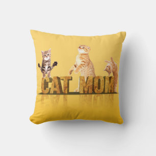 Almofada Cat Mãe Gift Camisa-mãe de gato Presente para