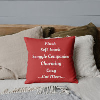 Cat Mãe Plush Soft Encantador Cozy Engraçado Retro