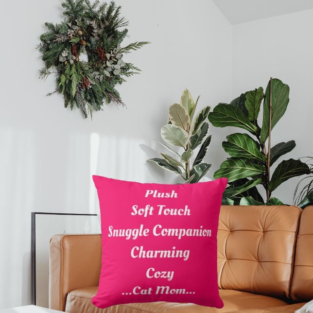 Almofada Cat Mãe Plush Suave E Encantadora Cozy Cute Engraç (Criador carregado)