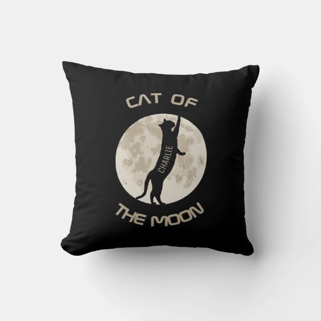 Almofada Cat Of the Moon Personalize name (Frente)