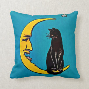 ALMOFADA CAT PRETO & TRAVESSEIRO CRESCENTE DA LUA