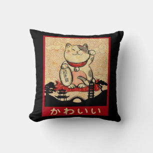 Almofada Cat Ramen Bowl Anime japonês Noodles Kawaii Neko