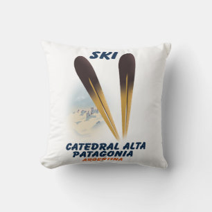 Almofada Catedral Alta Patagônia, Argentina, poster de esqu