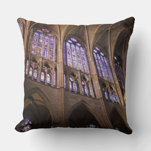 Almofada Catedral de Leão, janelas de vitral interior (Frente)