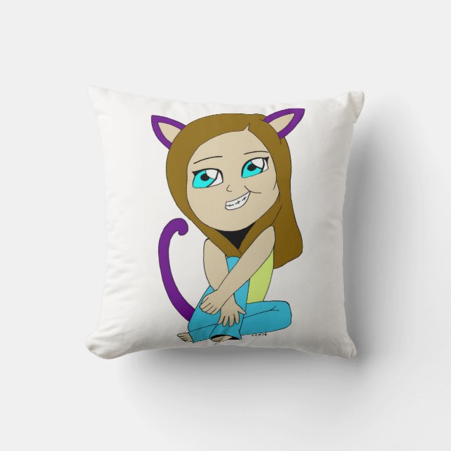 Almofada catgirl chibi (Frente)