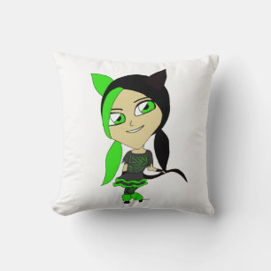 Almofada catgirl chibi