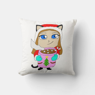 Almofada catgirl chibi