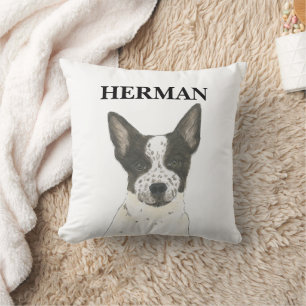 Almofada Cattledog personalizado, preto e branco