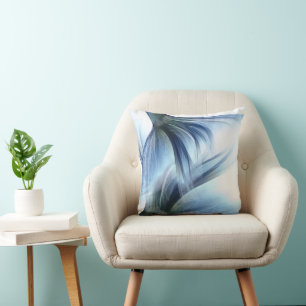 Almofada Cauda Glam de Sereia   Brilho Luster Azul Gelo Emp