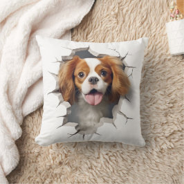 Almofada Cavaleiro 3D Rei Charles Spaniel Quebrou Buraco