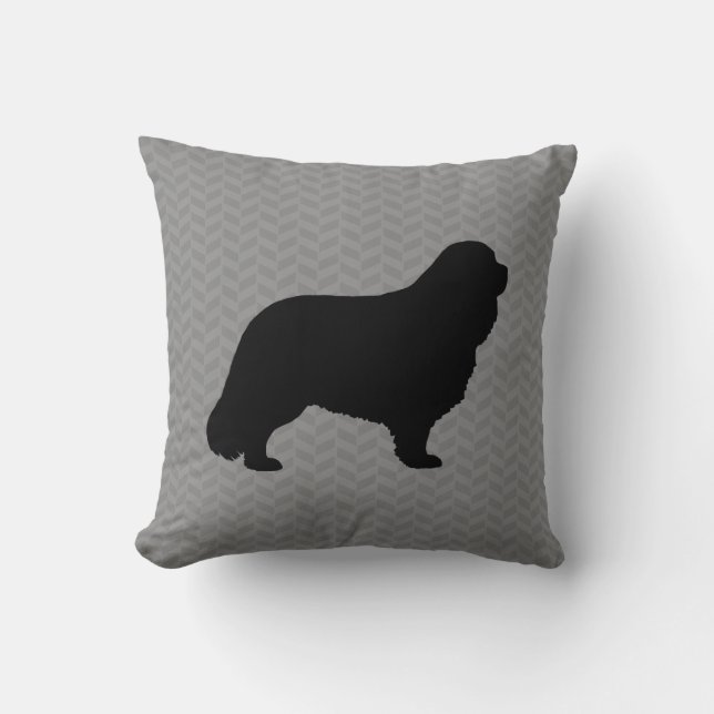 Almofada Cavaleiro Rei Charles Spaniel Silhouette (Frente)