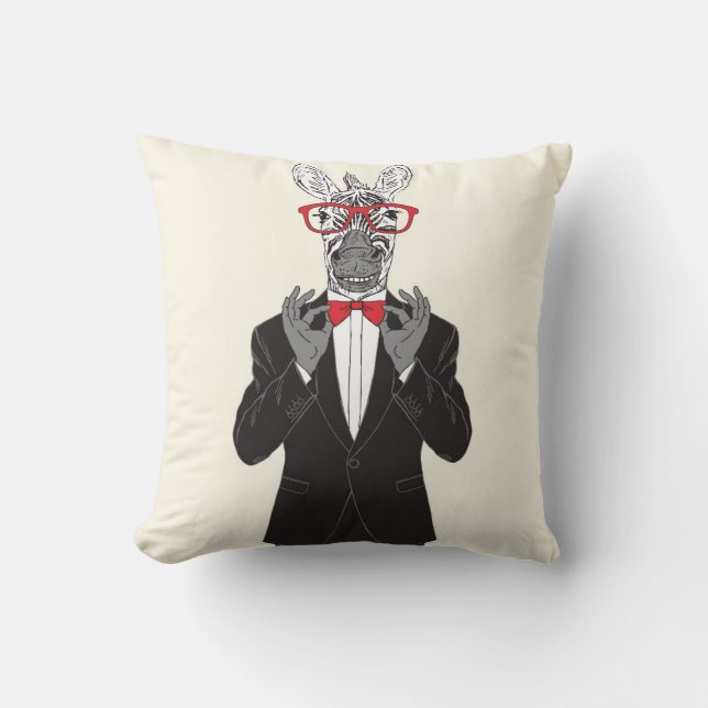 Almofada Cavalheiro da zebra (Frente)