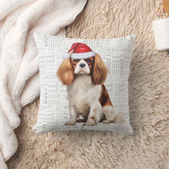 Almofada Cavalier King Charles Dog Férias de Natal (Cobertor)