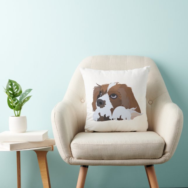 Almofada Cavalier King Charles Spaniel Cão Cachorro (Cadeira)