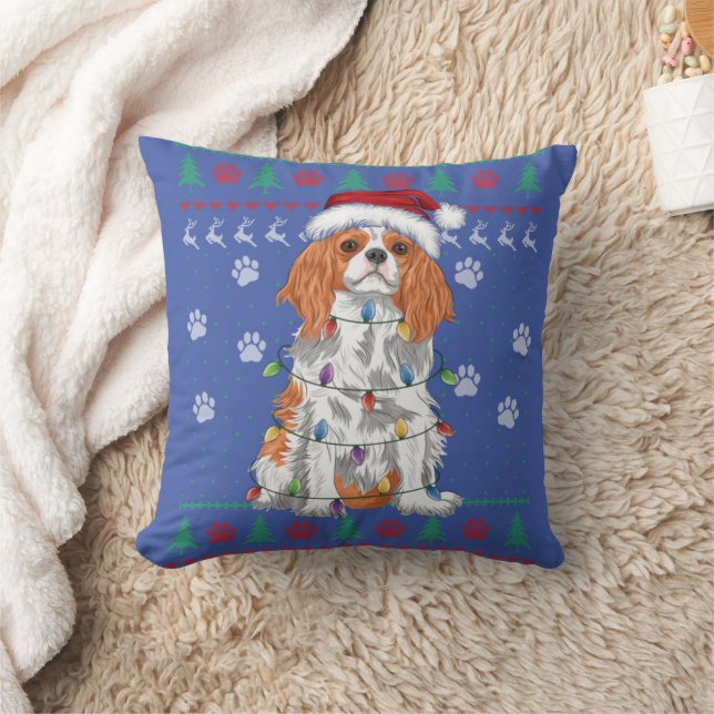 Almofada Cavalier King Charles Spaniel Christmas Ugly Sweat (Cobertor)