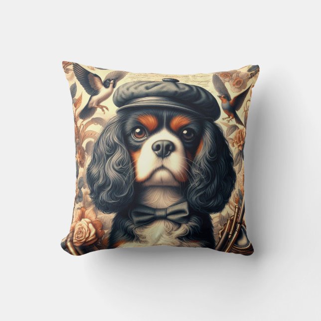 Almofada Cavalier King Charles Spaniel Painting (Frente)
