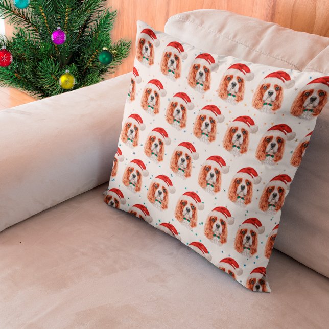 Almofada Cavalier King Charles Spaniel Raça de Cão Natal (Criador carregado)