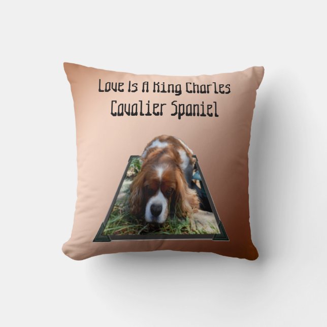 Almofada Cavalier Spaniel Popout Art, Cushion (Frente)