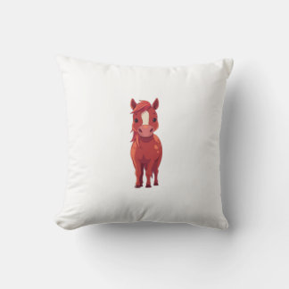 Almofada Cavalo castanho vermelho adorável