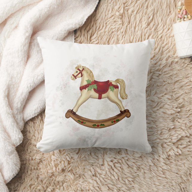 Almofada Cavalo de Balanço de Natal Vintage (Cobertor)