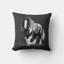 Almofada Cavalo-de-Cob Gypsy monocromático