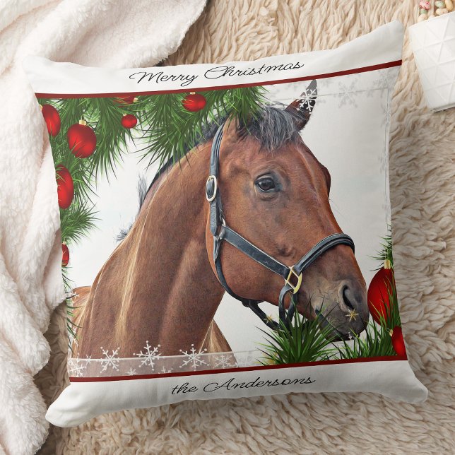 Almofada Cavalo de Natal Equestre Equestre Equestre Equestr (Criador carregado)