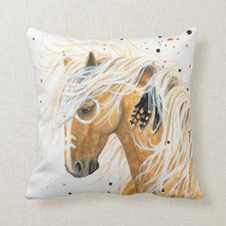 Almofada Cavalo do Palomino pelo travesseiro de BiHrLe