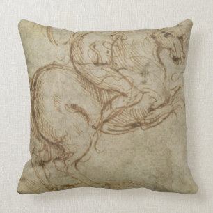 Almofada Cavalo e Cavalier (caneta e tinta no papel)