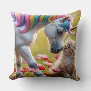 Almofada Cavalo Mágico e Gatinho Melhores Amigos