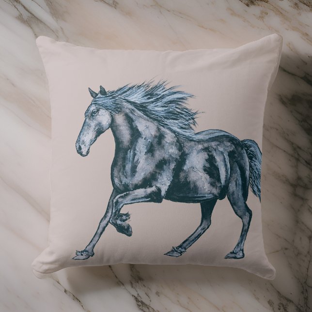 Almofada Cavalo Místico em Aquarela Moderno (Criador carregado)
